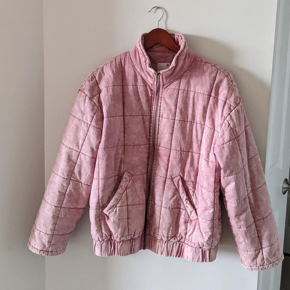 Pink Lightweight Quilted Puffer Jacket